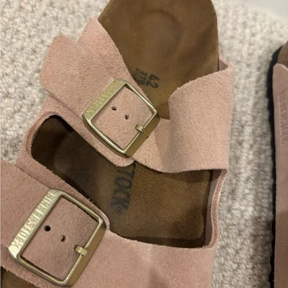 Birkenstock Arizona Pink Suede Sandals - Picture 2 of 5